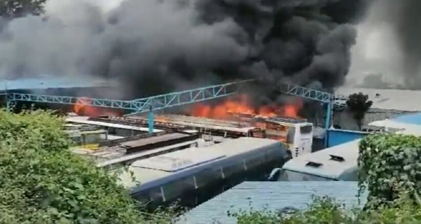 Fire Accident at Bengaluru Bus garage